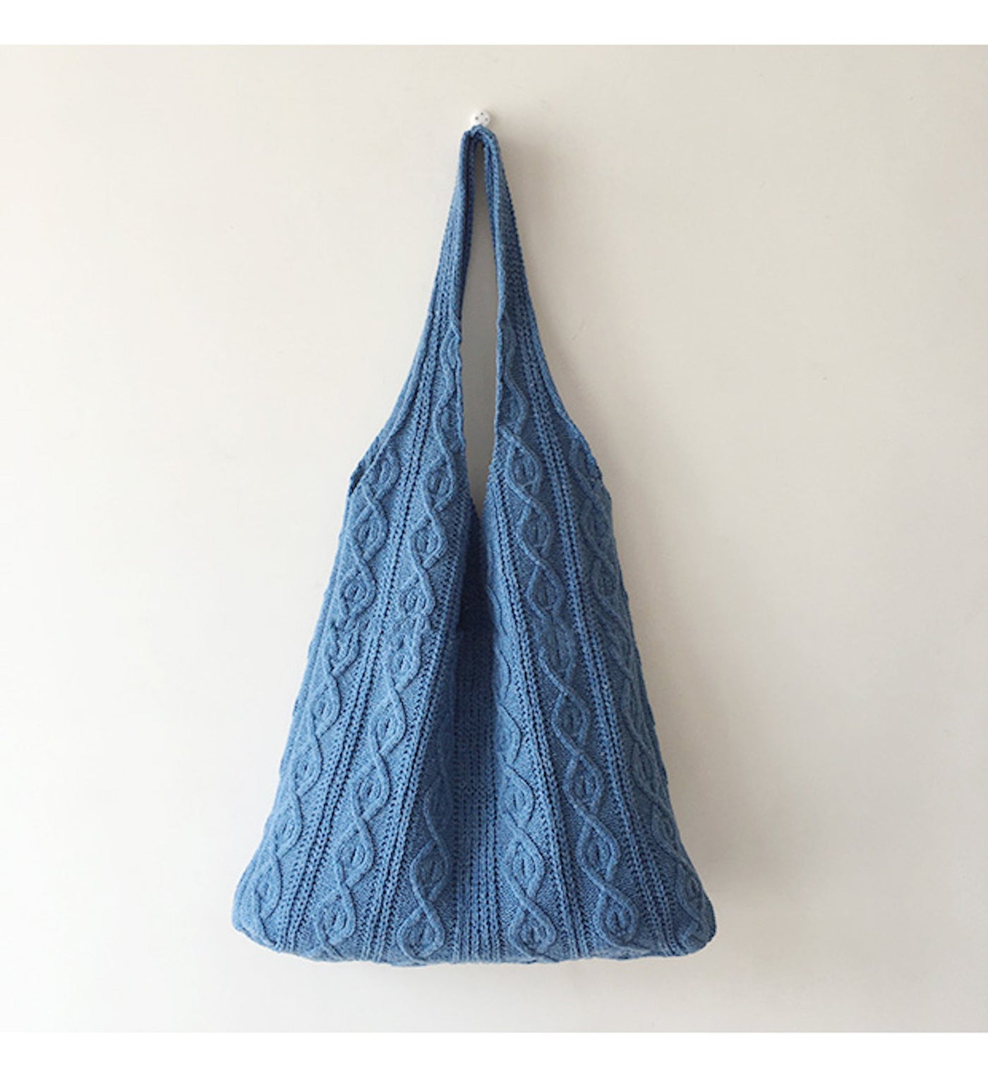 Women’s Retro Artsy Twist Cotton Knitted Shoulder Bag for Boho Everyday Style & Gifts