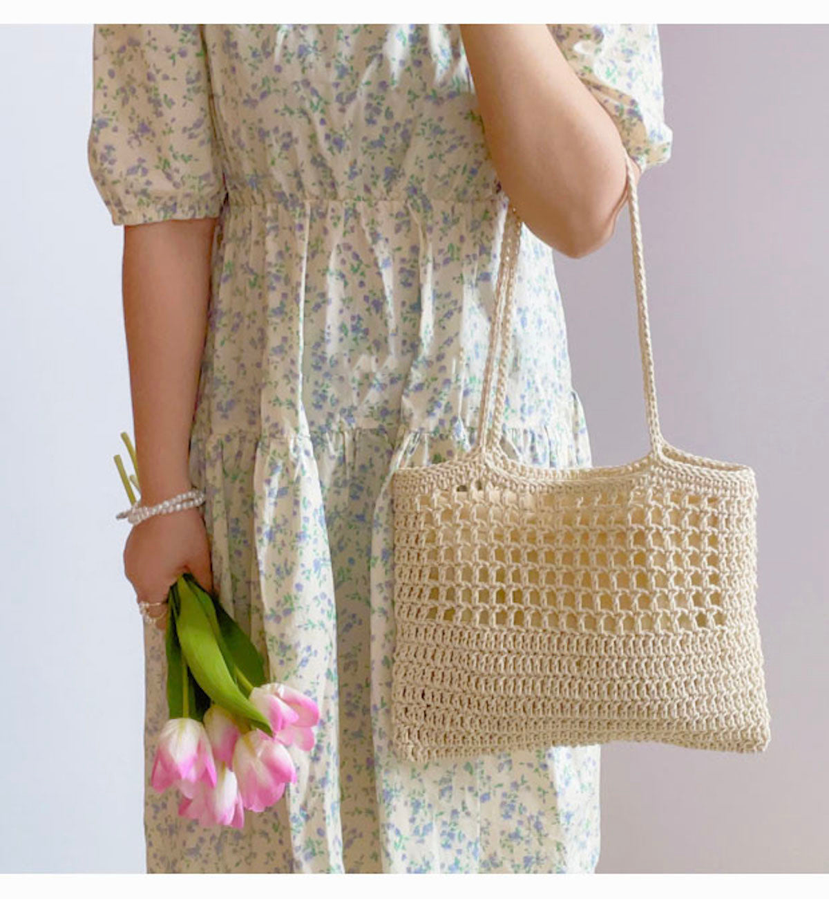 Women’s Simple Retro Crochet Shoulder Bag Messenger Bag for Boho Everyday Style & Gifts