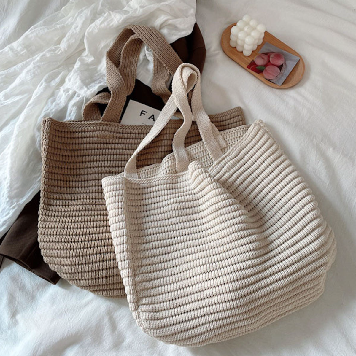 Women’s Large Crochet Tote Bag for Boho Everyday Style & Gifts