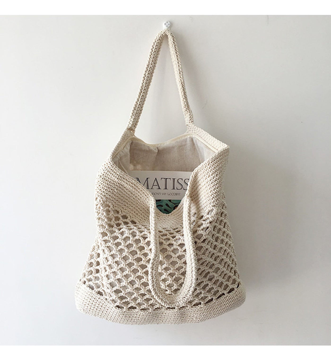 Women’s Retro Fish Net Cotton Knitted Shoulder Bag for Boho Everyday Style & Gifts