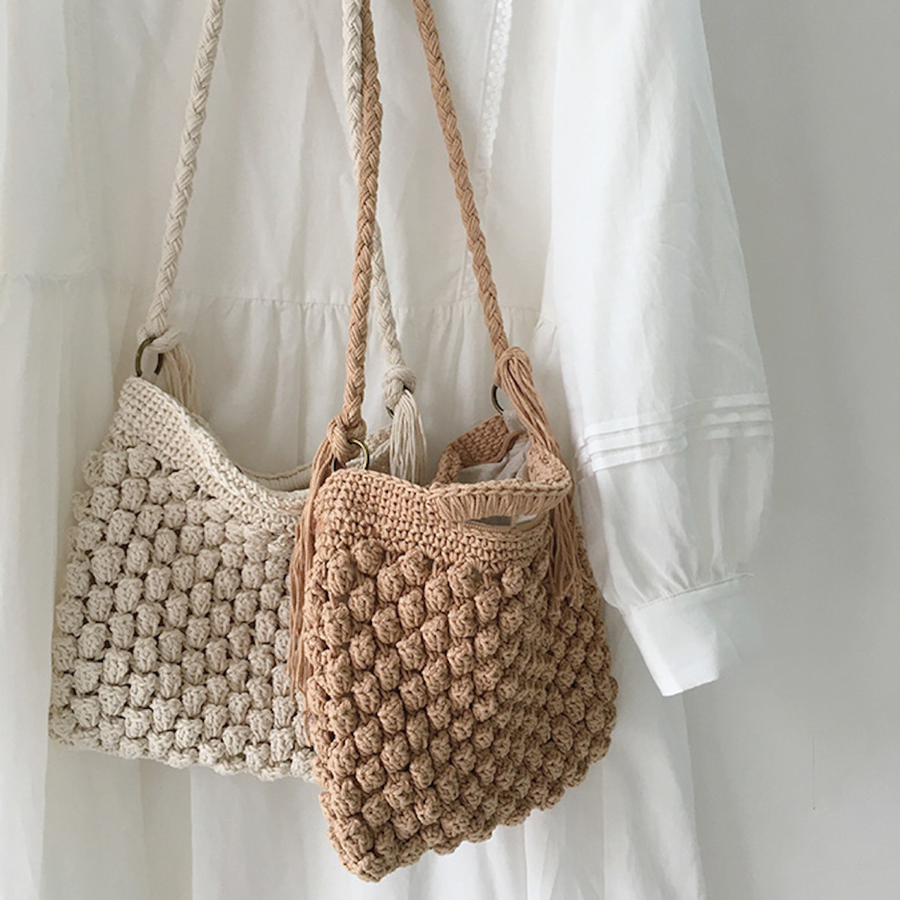 Women’s Natural Cotton Casual Shoulder Bag for Boho Everyday Style & Gifts