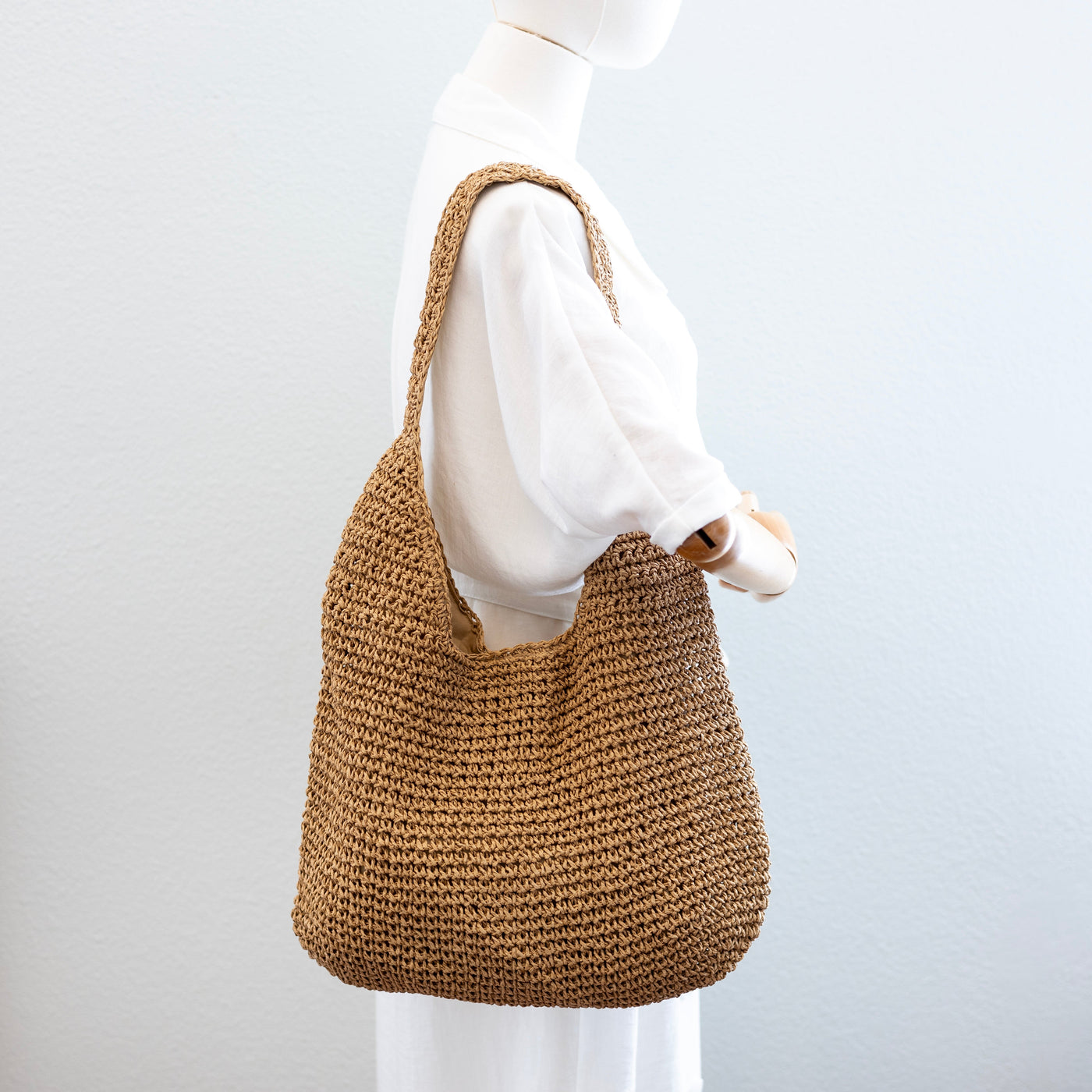 Women’s Simple Straw Woven Shoulder Bag for Beach, Vacation & Summer Outfits