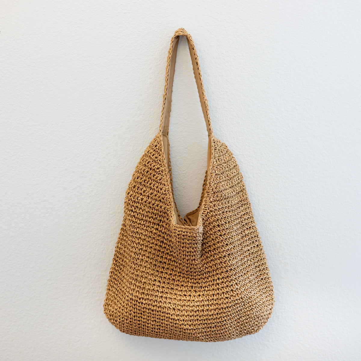 Women’s Simple Straw Woven Shoulder Bag for Beach, Vacation & Summer Outfits