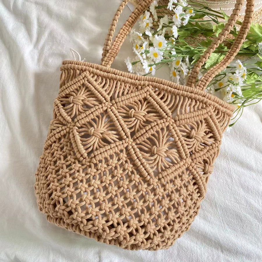 Women’s Retro Cotton Bucket Shoulder Bag for Boho Everyday Style & Gifts