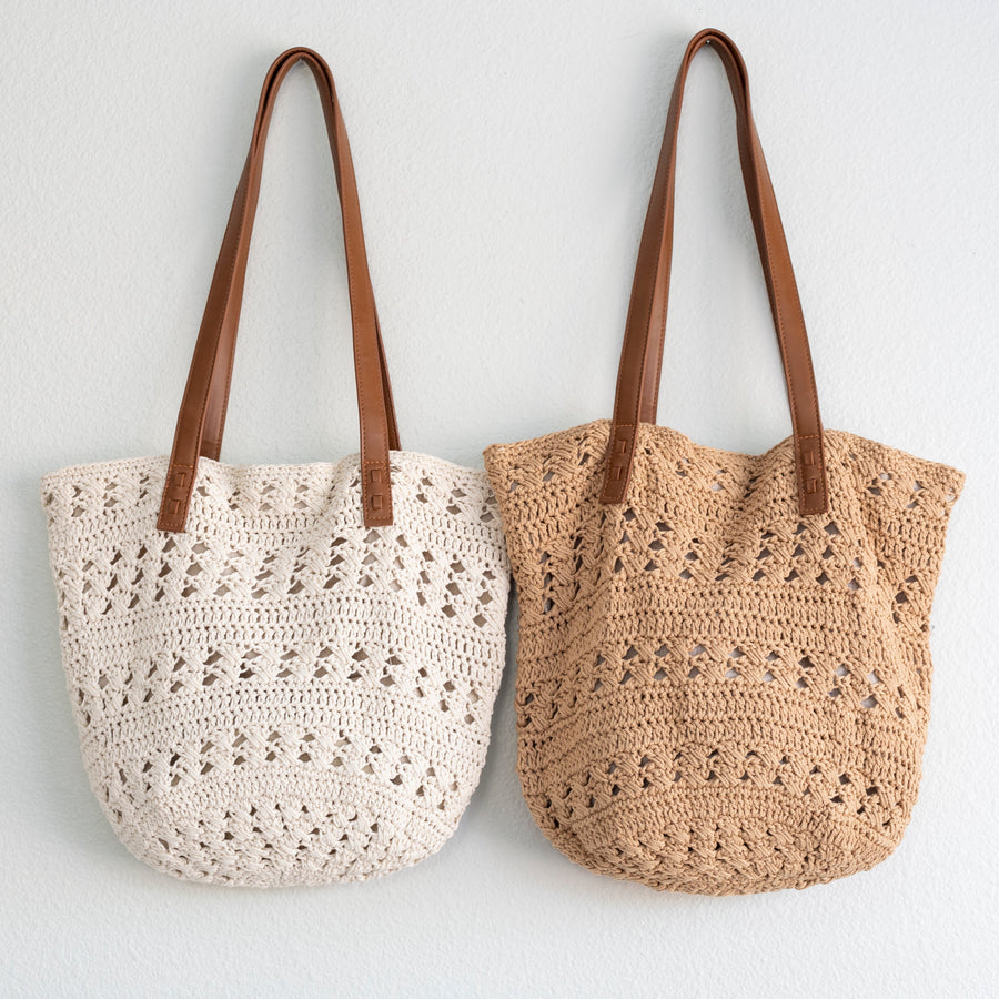 Women’s Retro Cotton Knitted Shoulder Bag for Boho Everyday Style & Gifts