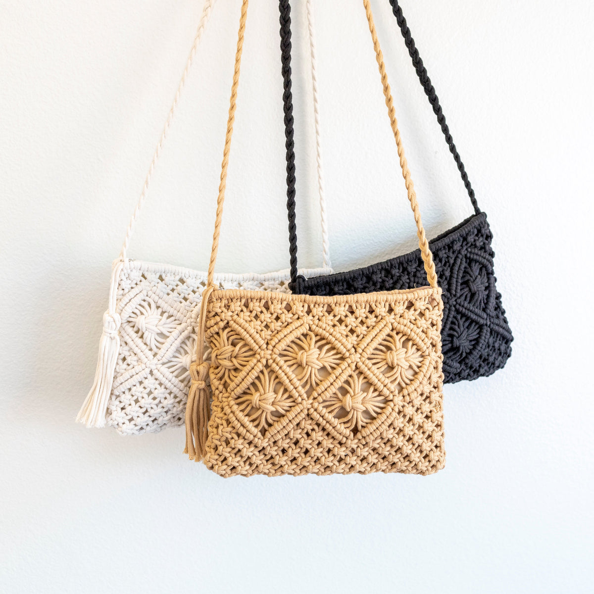 Women’s Macrame Cotton Woven Macrame Crossbody Purse for Boho Everyday Style & Gifts