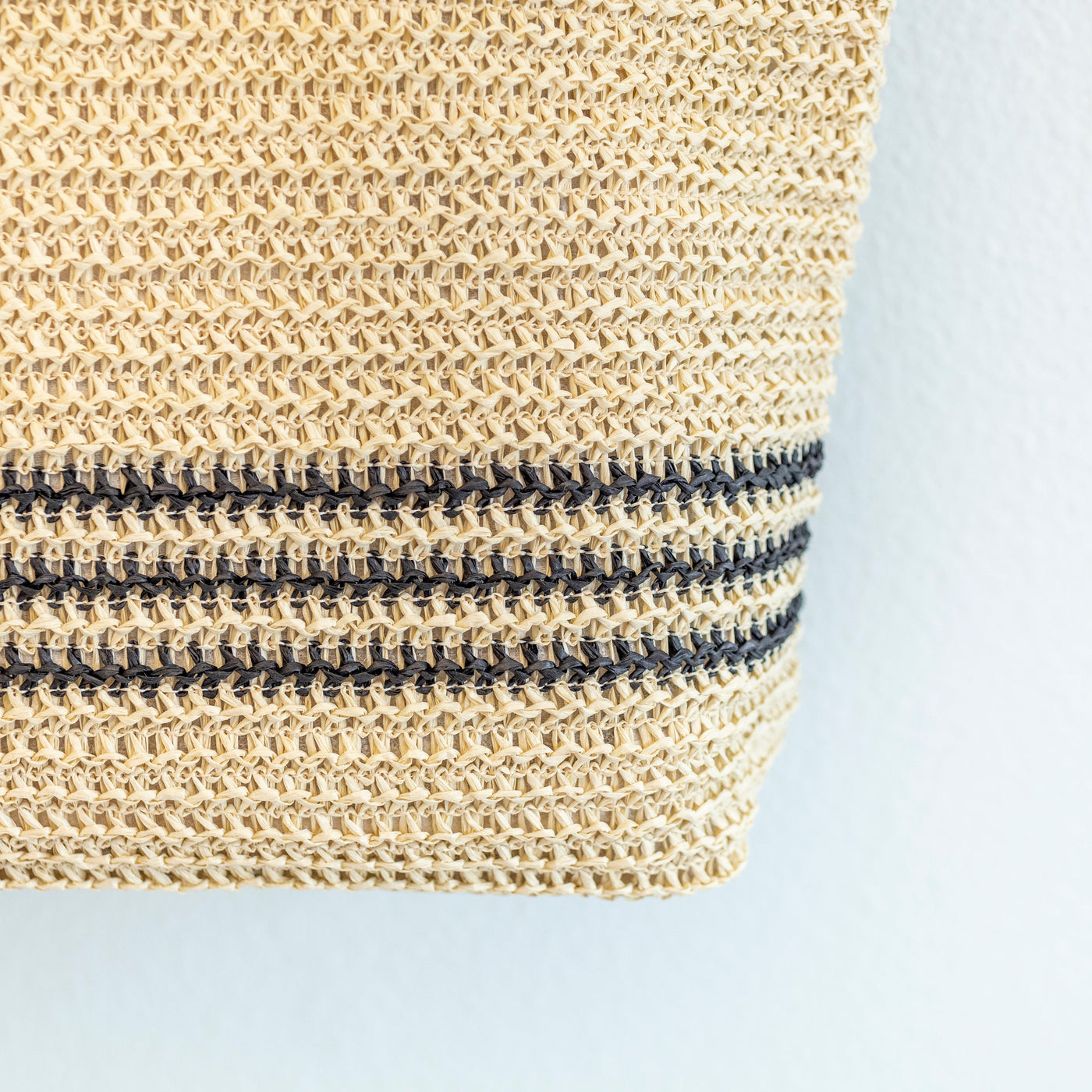 Women’s Striped Large Straw Woven Tote for Beach, Vacation & Summer Outfits