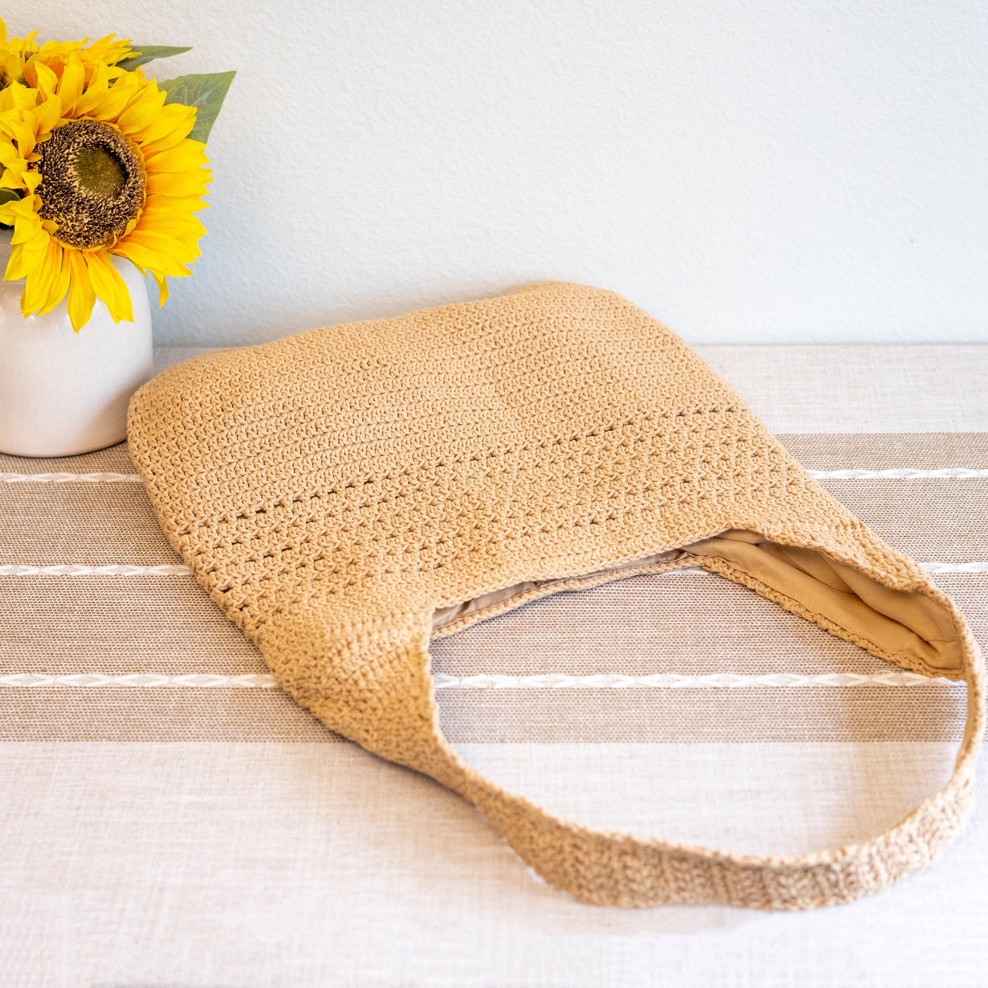 Women’s Retro Cotton Knitted Shoulder Bag for Boho Everyday Style & Gifts