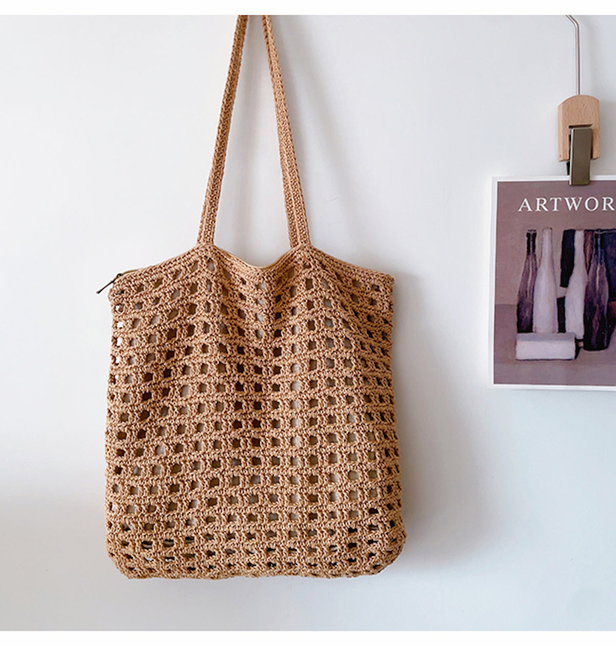 Women’s Handmade Crochet Retro Tote Shoulder Bag for Boho Everyday Style & Gifts