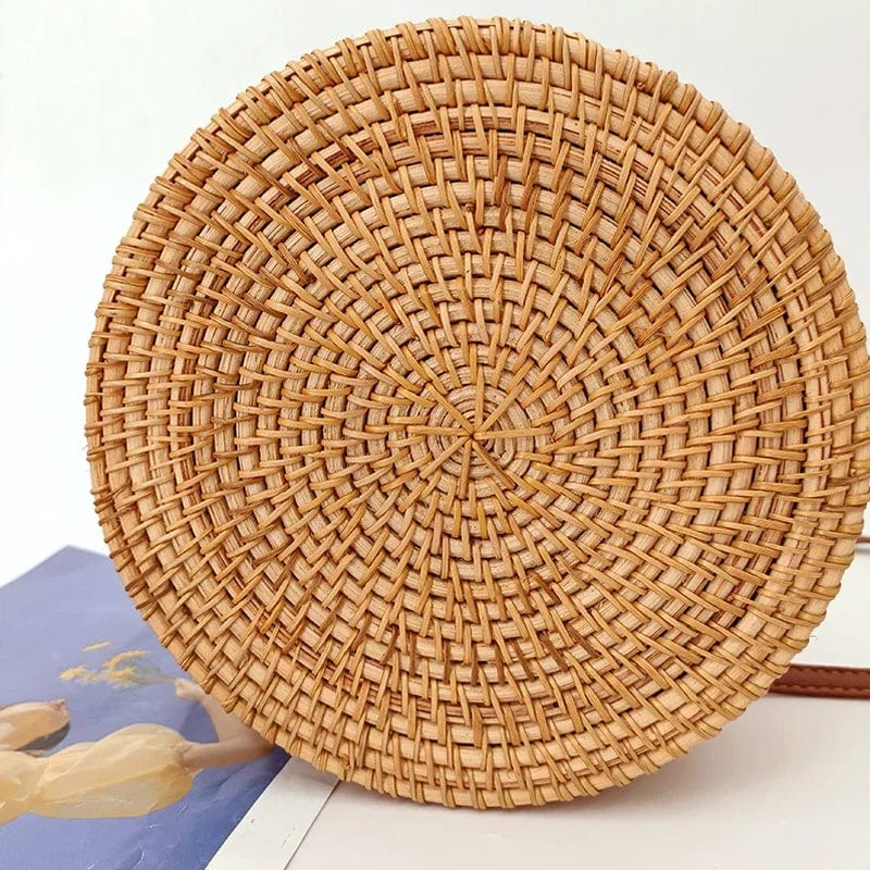 Rattan Summer Bag for Women, Natural Summer Vacation Purse, styled as a SheSelects summer accessory