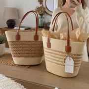 Beige Raffia Tote Bag, Large Summer Beach Shoulder Bag, Resort Tote