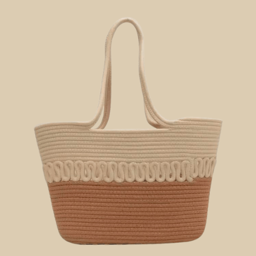 Large Straw Summer Bag for Women, Natural Summer Vacation Purse in Black, styled as a SheSelects summer accessory