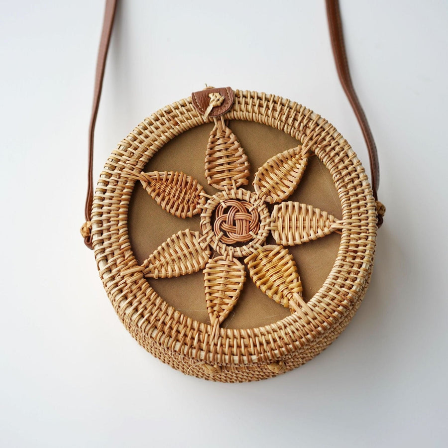 Rattan Summer Bag for Women, Natural Summer Vacation Purse, styled as a SheSelects summer accessory