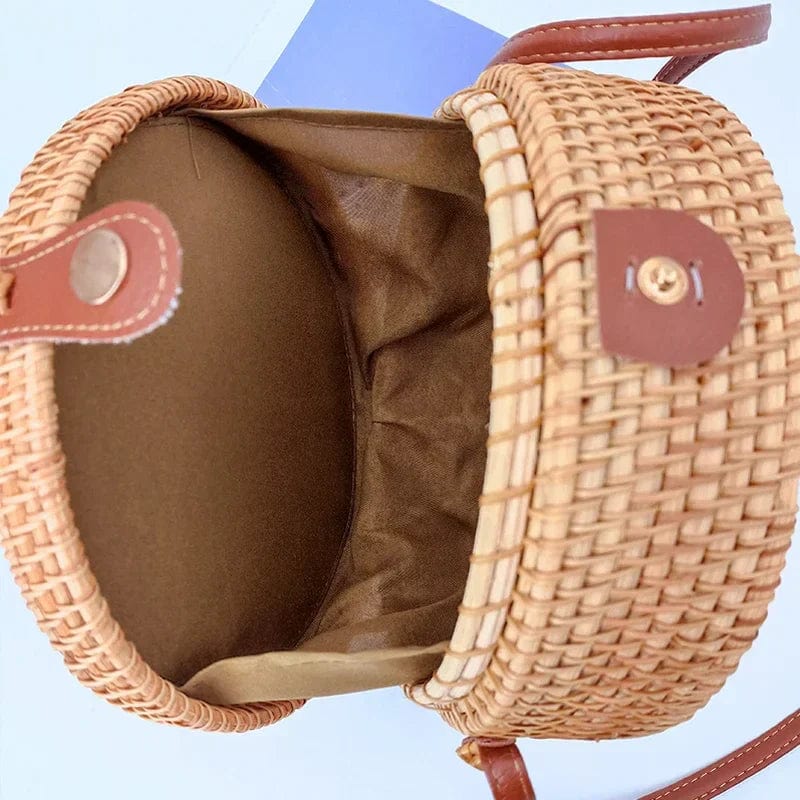 Rattan Summer Bag for Women, Natural Summer Vacation Purse, styled as a SheSelects summer accessory