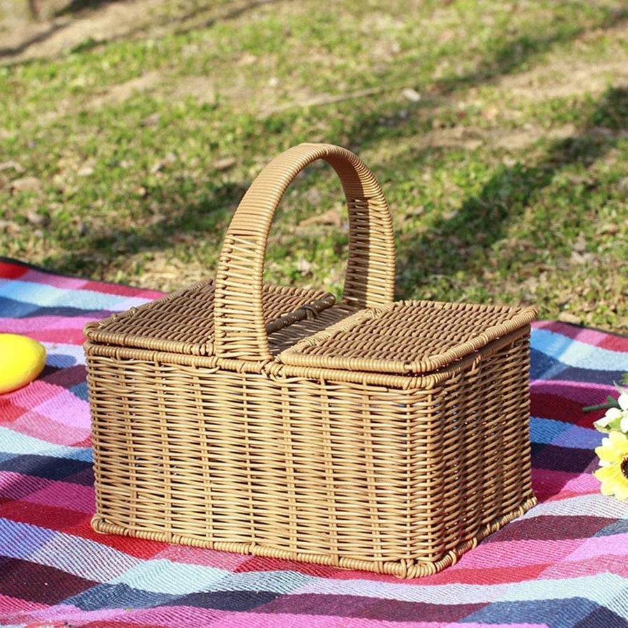 Wicker Basket Bag for Women, Beach Vacation and Market Purse in White, styled as a SheSelects summer accessory