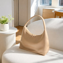 Soft Vegan Leather Hobo Bag, Minimalist Zipper Shoulder Purse for Women