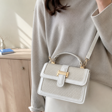 Small Textured Tote Bag with Top Handle and Crossbody Strap