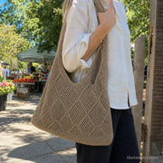 SheSelects Atelier gallery refresh 2026-08-01 | Large Crochet Tote Bag | model khaki