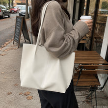 Large Vegan Leather Tote Bag, Soft Everyday Work Shoulder Purse for Women