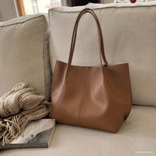 Large Vegan Leather Tote Bag, Soft Everyday Work Shoulder Purse for Women