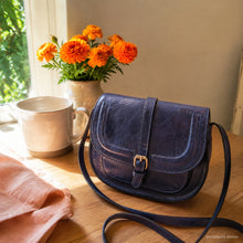 Vintage Saddle Bag aus veganem Leder, Retro Crossbody-Tasche in vielen Farben