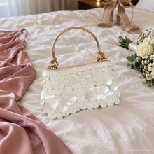Aurelia Pearlescent Disc Bridal Evening Bag