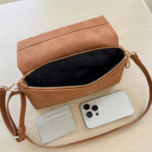 Vegan Leather Envelope Crossbody Bag, Vintage Foldover Zipper Purse