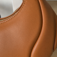 Crescent Hobo Shoulder Bag with Two Straps, Vegan Leather Everyday Purse
