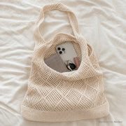 SheSelects Atelier gallery refresh 2026-08-01 | Large Crochet Tote Bag | capacity apricot