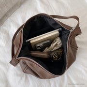 Soft Vegan Leather Hobo Bag, Large Everyday Shoulder Purse for Women | capacity brown | SheSelects Atelier