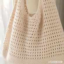 Große Crochet-Markttasche, weiche Boho-Schultertasche für den Sommer
