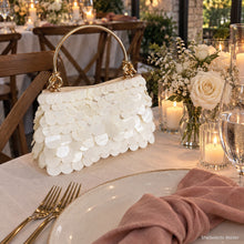 Aurelia Pearlescent Disc Bridal Evening Bag