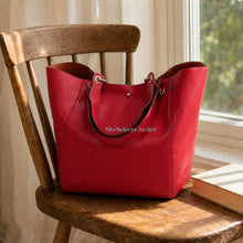 Grand sac cabas souple en cuir vegan pour femme