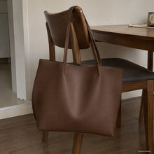 Large Vegan Leather Tote Bag, Soft Everyday Work Shoulder Purse for Women