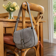 Vintage Saddle Bag aus veganem Leder, Retro Crossbody-Tasche in vielen Farben