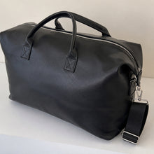 Large Vegan Leather Weekender Bag, Carry-On Duffel with Shoulder Strap