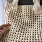 SheSelects Atelier gallery refresh 2026-08-01 | Hollow Knit Shoulder Bag | texture touch beige