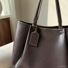 Large Vegan Leather Tote Bag, Structured Work and Travel Shoulder Purse for Women