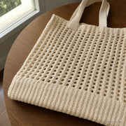 SheSelects Atelier gallery refresh 2026-08-01 | Hollow Knit Shoulder Bag | handle base beige
