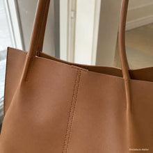 Large Vegan Leather Tote Bag, Soft Everyday Work Shoulder Purse for Women