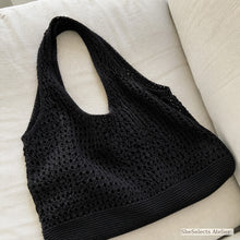 Große Crochet-Markttasche, weiche Boho-Schultertasche für den Sommer