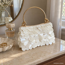 Aurelia Pearlescent Disc Bridal Evening Bag