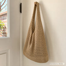 Große Crochet-Markttasche, weiche Boho-Schultertasche für den Sommer