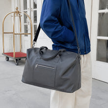 Large Vegan Leather Weekender Bag, Carry-On Duffel with Shoulder Strap