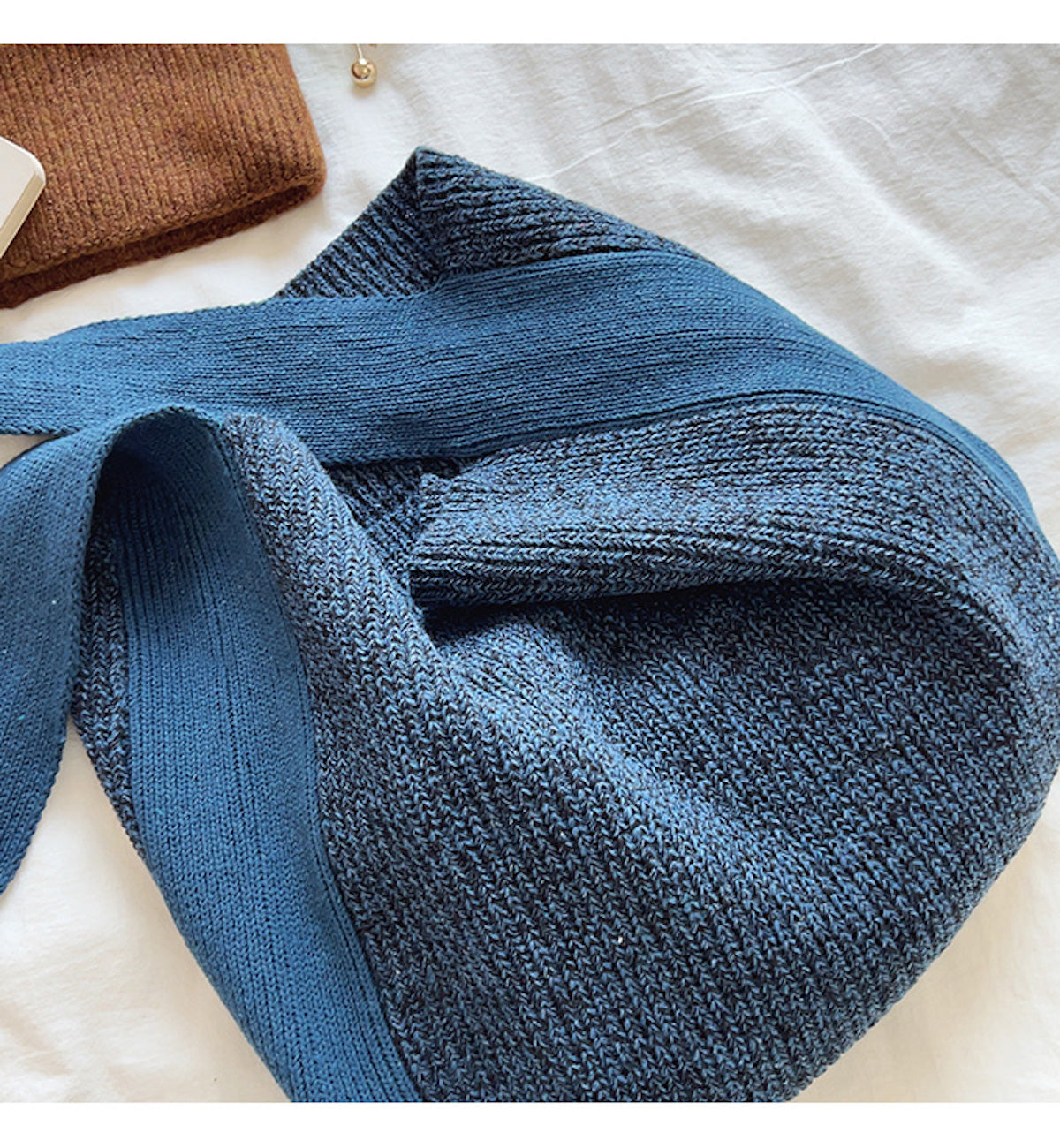 Women’s Cotton Knit Shoulder Bag Bucket Bag for Boho Everyday Style & Gifts