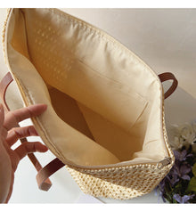 Geflochtene Strohtasche für Damen für Strand, Urlaub & Sommeroutfits
