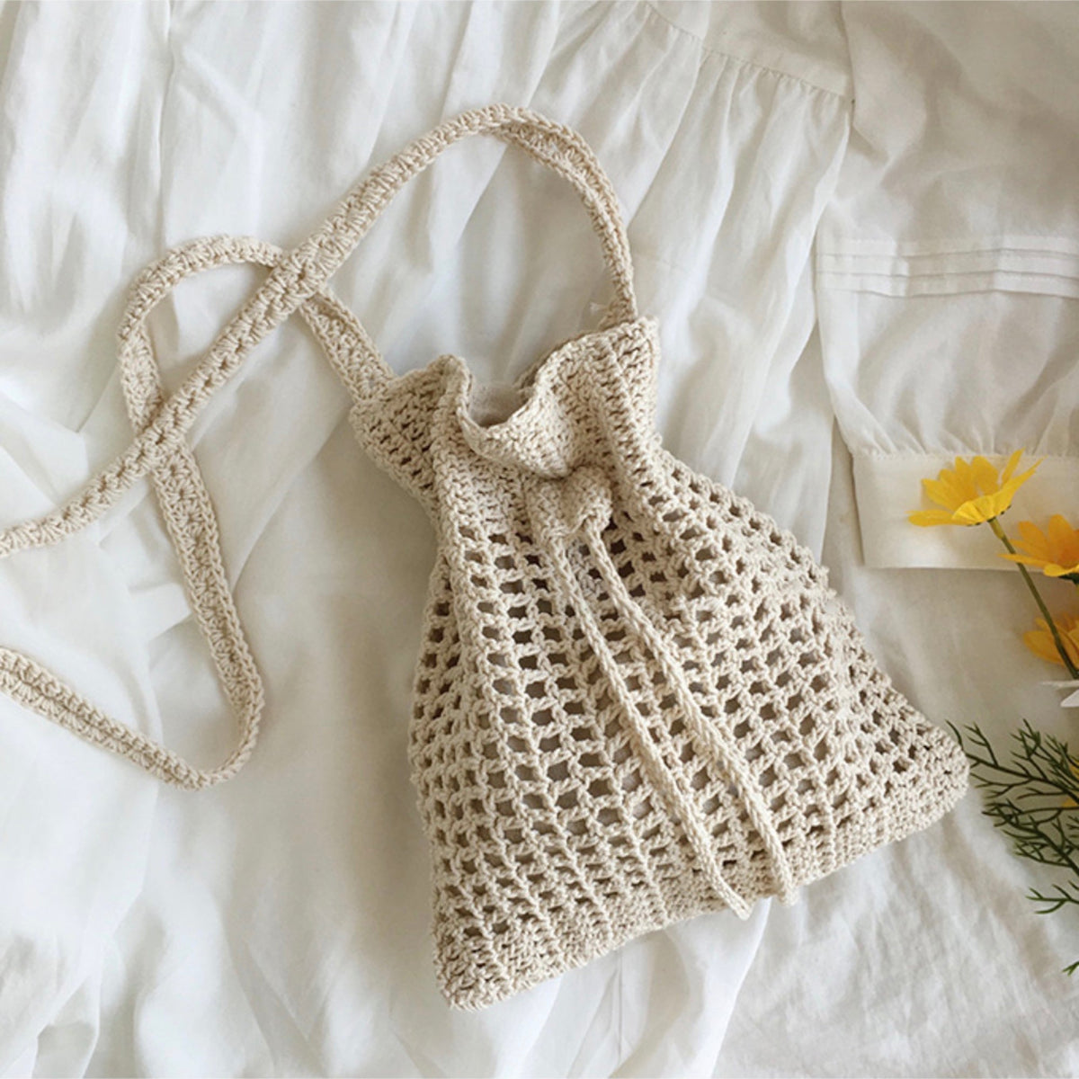 Women’s Handmade Crochet Crossbody Bag for Boho Everyday Style & Gifts