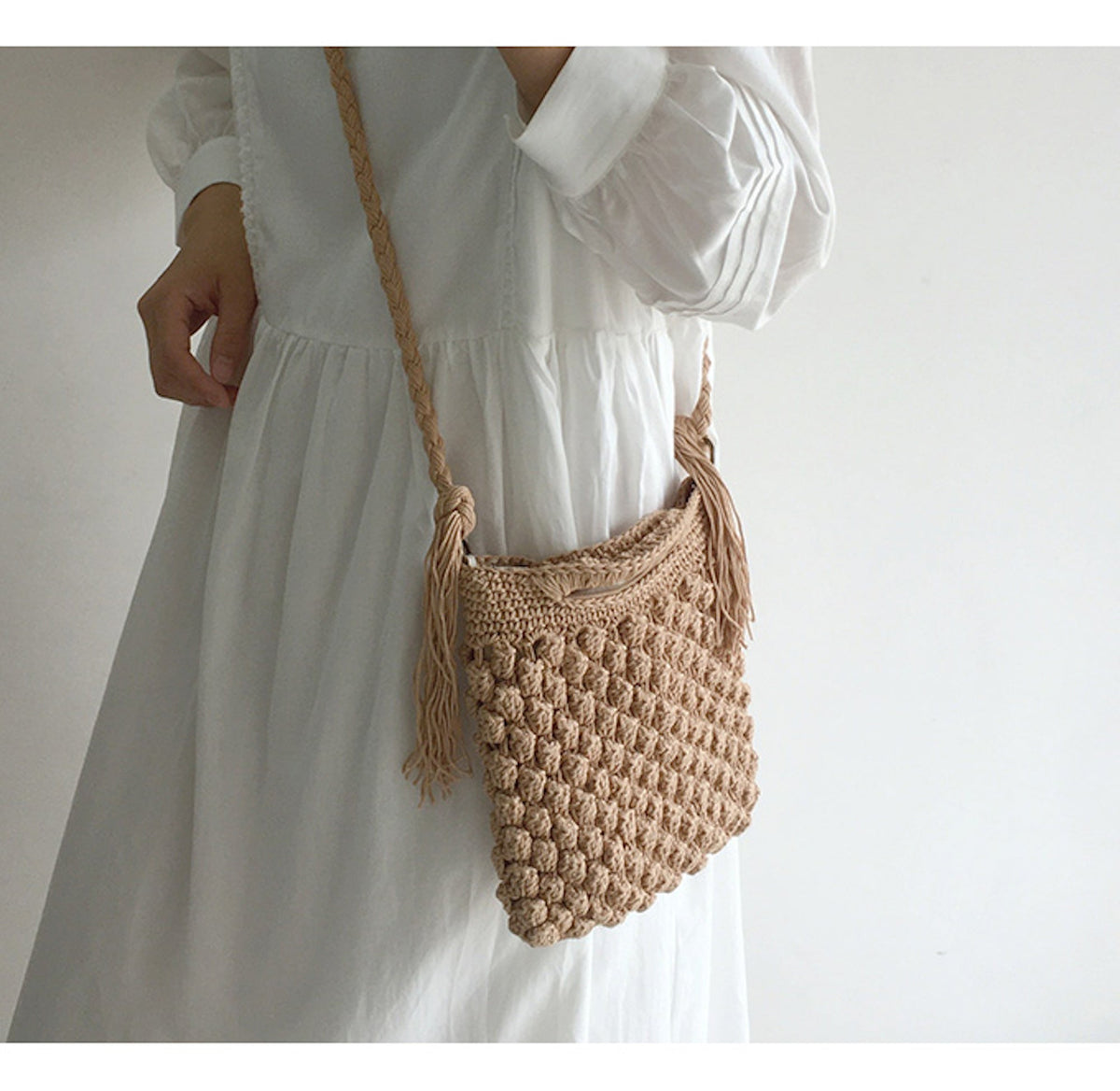 Women’s Natural Cotton Casual Shoulder Bag for Boho Everyday Style & Gifts