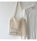 Women’s Lightweight Cotton Knitted Shoulder Bag Messenger Bag for Boho Everyday Style & Gifts