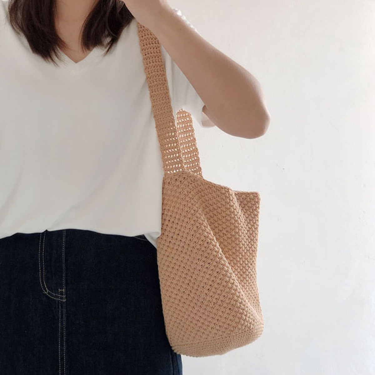 Women’s Retro Style Minimalistic Cotton Bucket Bag for Boho Everyday Style & Gifts